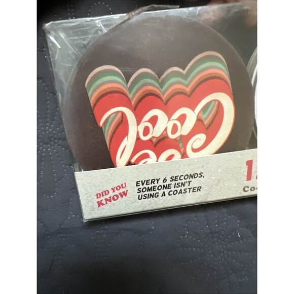 Molly & Rex Rock N Roll Messages Set 12 Coasters 4 Each of 3 Designs Serverware - Picture 4 of 7